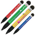 Ultraviolet Coated Pen w/ Round Rubber Clicker & Stylus